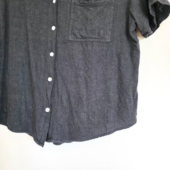 Thread & Supply Black Button-Up Blouse - Picture 3 of 6